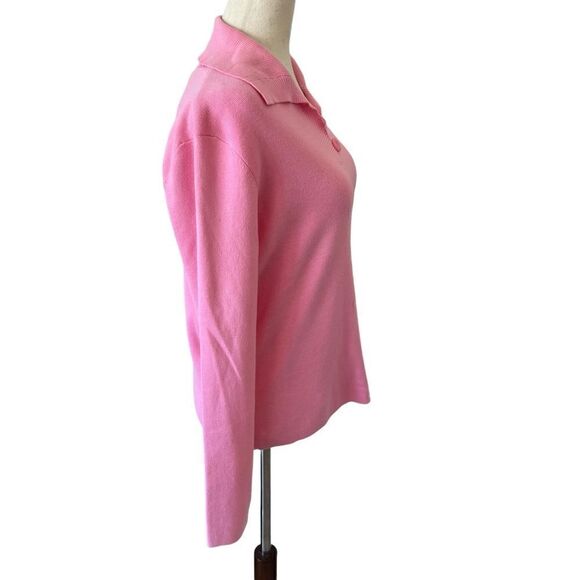 Vintage Talbots Made in Hong Kong Cotton Blend Stretch Long Sleeve Sweater NWT - Picture 4 of 7